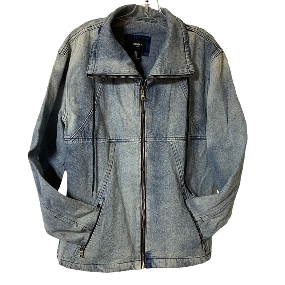 Forever 21 Denim Jacket Men Size Medium - Picture 1 of 12